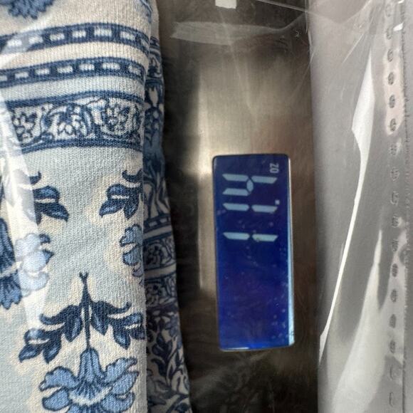 J Jill Dress Womens Small Blue Floral Pockets Stretch Comfort Beach Boho Preppy - Picture 12 of 13